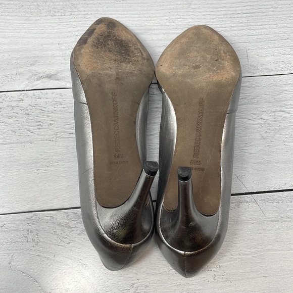 Rebecca Minkoff D’Orsay Pumps in Silver 8.5M S52 - Picture 6 of 8
